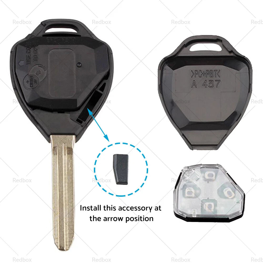 Complete Remote Car Key for Toyota Hilux/Yaris (2005–2009) 4D-67