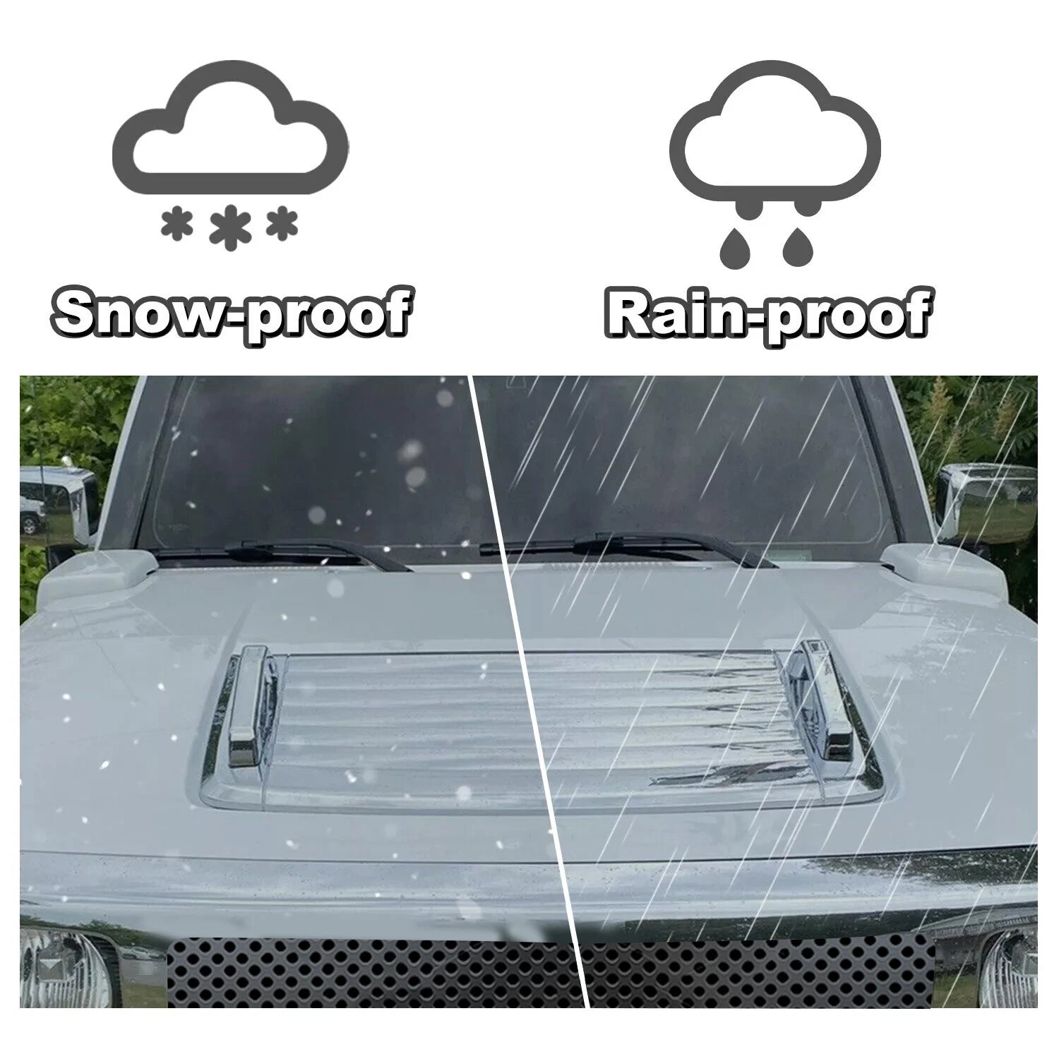 Chrome Hood Deck Vent Panel Handle Cover for Hummer H3 (2006–2010)