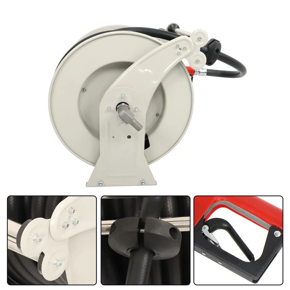 Retractable Diesel Fuel Hose Reel 3/4" x 66' with Auto Refueling Gun