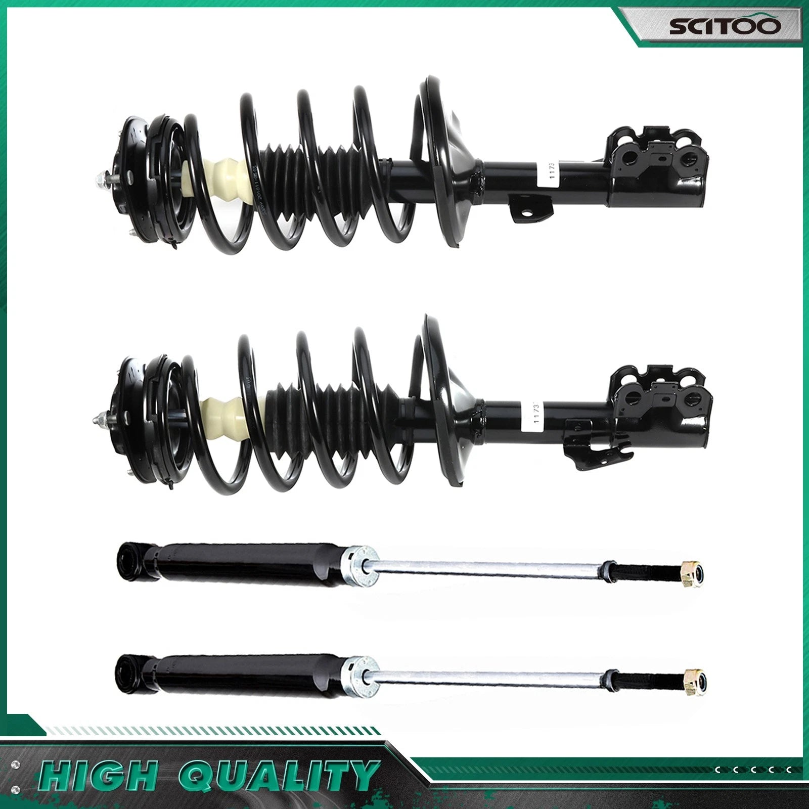 Set of 4 Front Strut Coil & Rear Shock for Toyota Sienna (2004–2006)