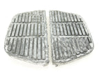 Set of 2 Black Rubber Passenger Floorboard Inserts for Harley Davidson Touring (1986–2005)