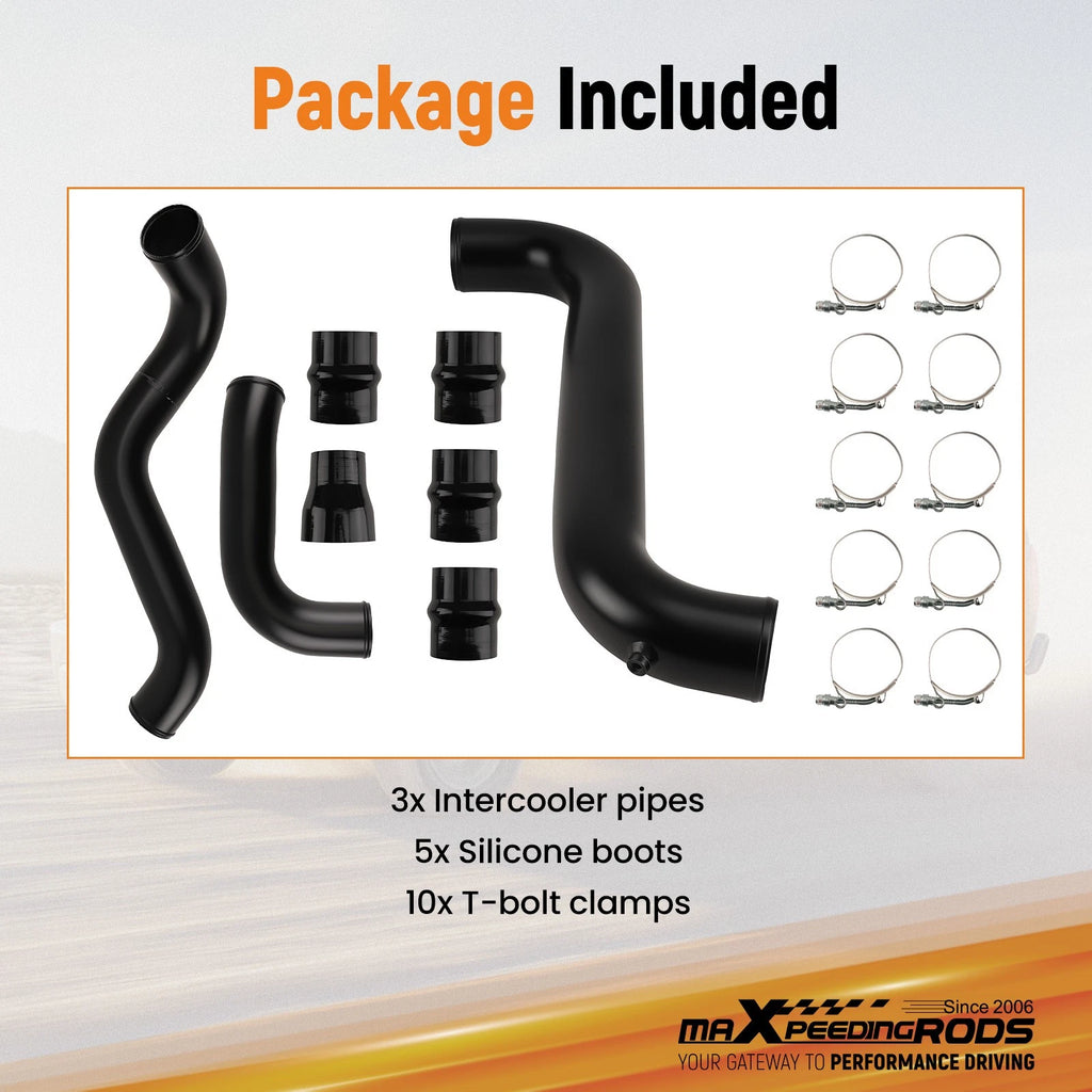 3" Turbo Intercooler Boot and Pipe Set for Chevy Silverado HD GMC Sierra HD (2011–2019)