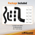 3" Turbo Intercooler Boot and Pipe Set for Chevy Silverado HD GMC Sierra HD (2011–2019)