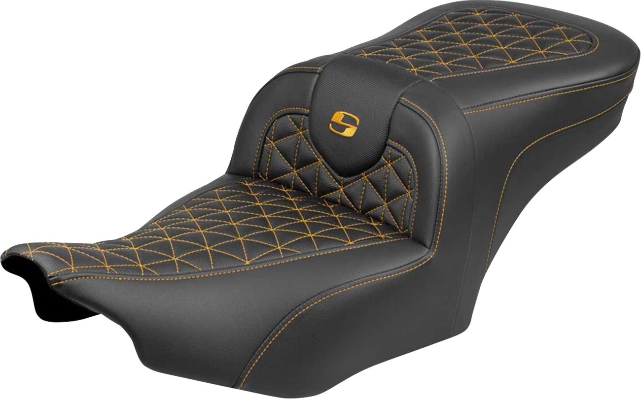 SADDLEMEN Roadsofa Seat for FLH/FLT (2023–2025) - Gold Stitch
