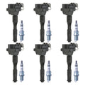 Set of 6 Ignition Coils & Spark Plugs for Audi A4 A6, BMW 320i 530i