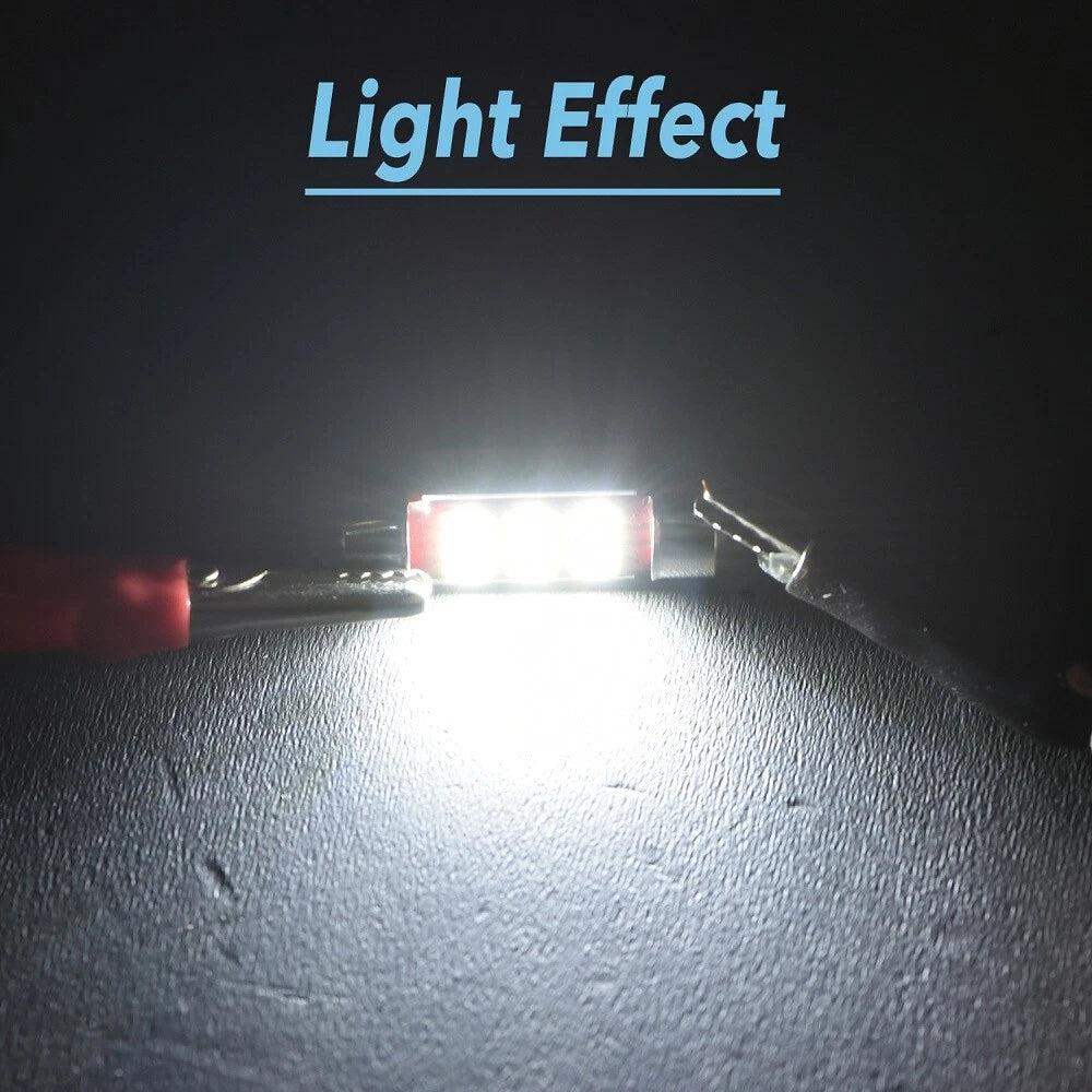 2X Festoon LED Interior Light Bulb for Various Vehicles (6000K White)