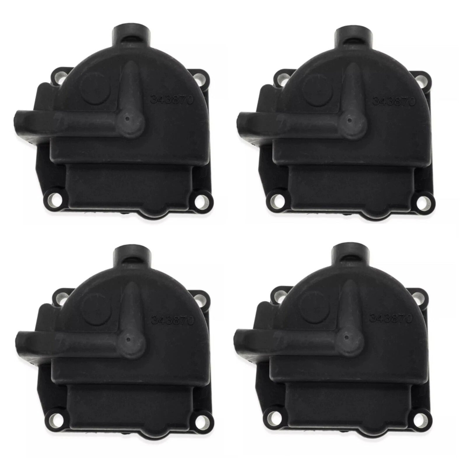 Set of 4 Carburetor Float Bowl Chambers for Johnson Evinrude (433000, 0433000, 766418)