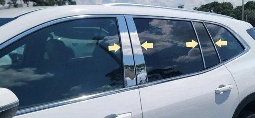 8pc Luxury FX Polished Pillar Post Trim for 2024-2025 Chevrolet Traverse