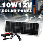 10W 12V Solar Panel with Dual USB Output for RVs Boats Cars (2010–2023)