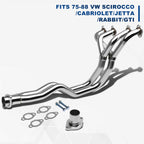 Stainless Exhaust Header for Volkswagen Jetta Rabbit (1980–1992) 1.6L 1.7L 1.8L 4-2-1