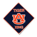 12" Auburn University Tigers Metal Sign Embossed Decor