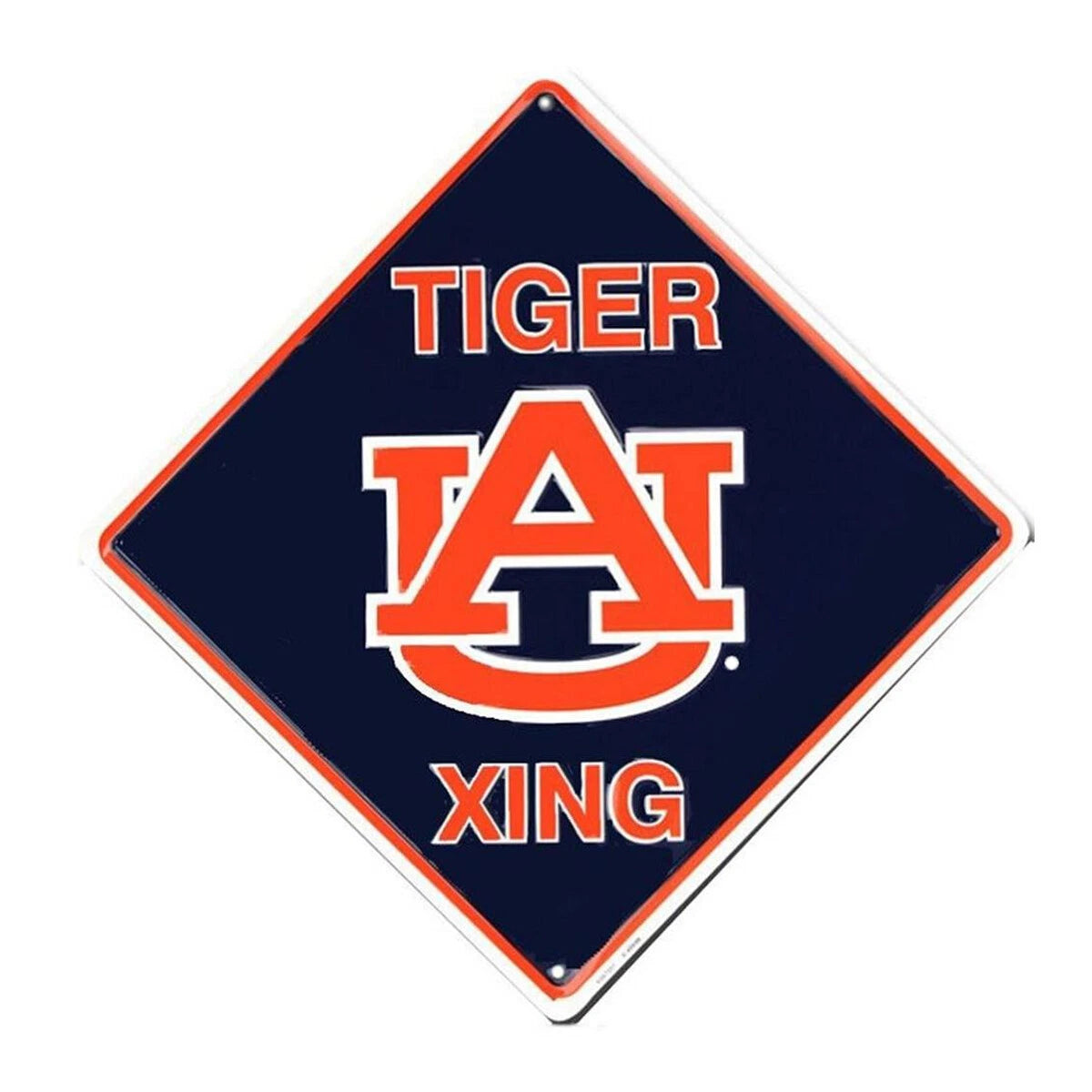12" Auburn University Tigers Metal Sign Embossed Decor