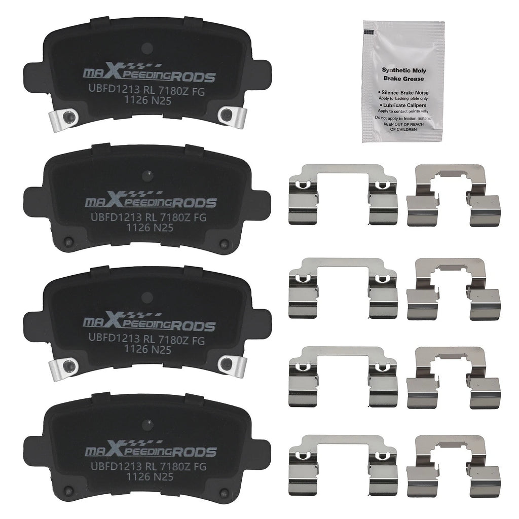 Set of 4 Rear Ceramic Brake Pads for Buick LaCrosse (2010–2016), Regal (2011–2017)