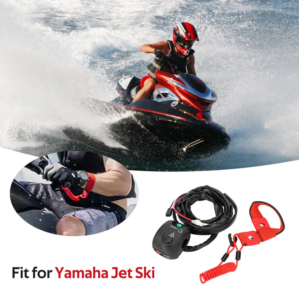 Handlebar Start Stop Switch Box with Lanyard for Yamaha WaveRunner (500–700)