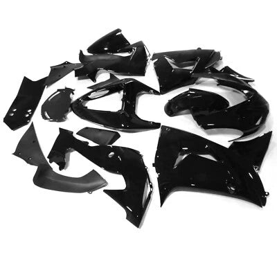 ABS Fairing Kit for Kawasaki Ninja ZX10R (2006–2007) Glossy Black