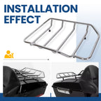 Motorcycle Luggage Trunk Top Rack for Harley Touring Road Street Glide (2014–2023)