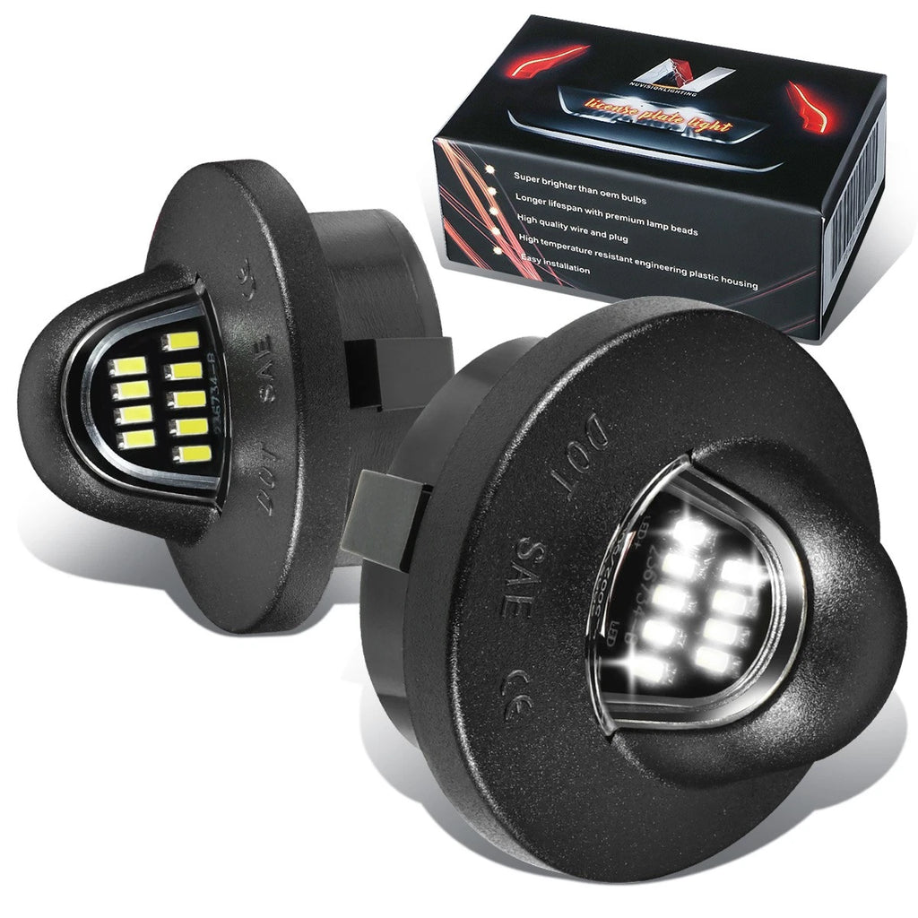2X LED License Plate Lights for Ford F150/Super Duty/Explorer (1990–2016)
