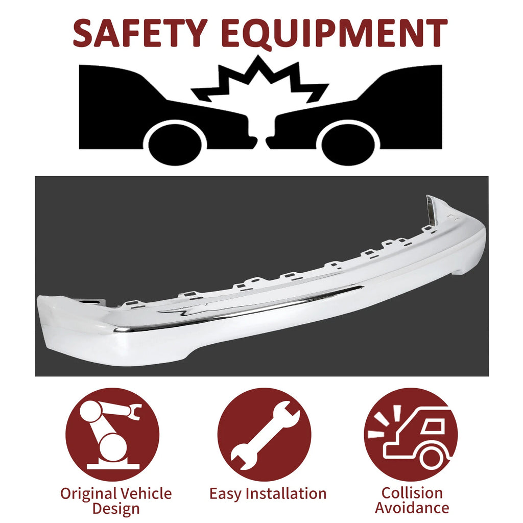 Chrome Steel Front Bumper for Chevrolet S10, Blazer (1998–2005)