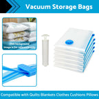 Set of 4 Vacuum Storage Bags for Clothes Quilts Pillows Cushions