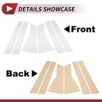 Set of 6 Door Pillar Window Trim for Nissan Qashqai (2008–2013) Chrome