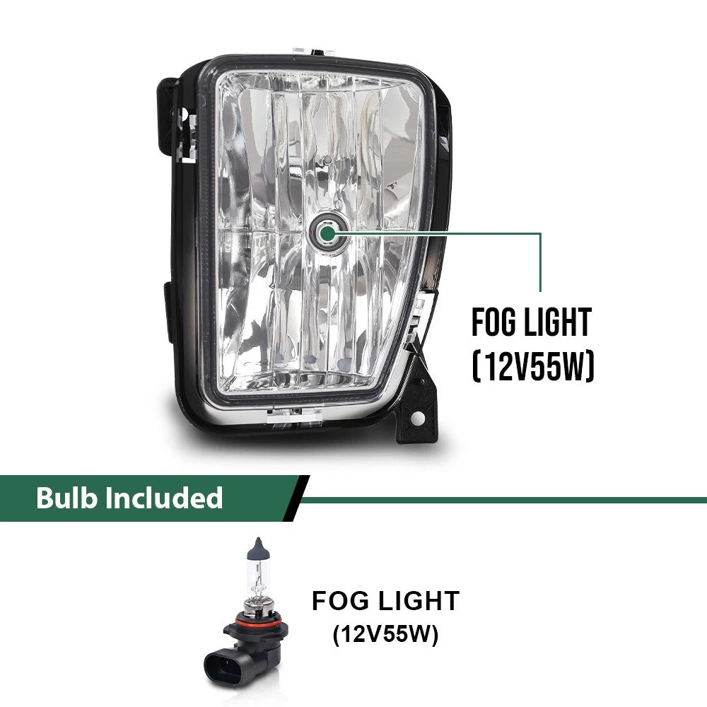 Set of 2 Clear Fog Lights for Dodge Ram 1500 (2013–2018)