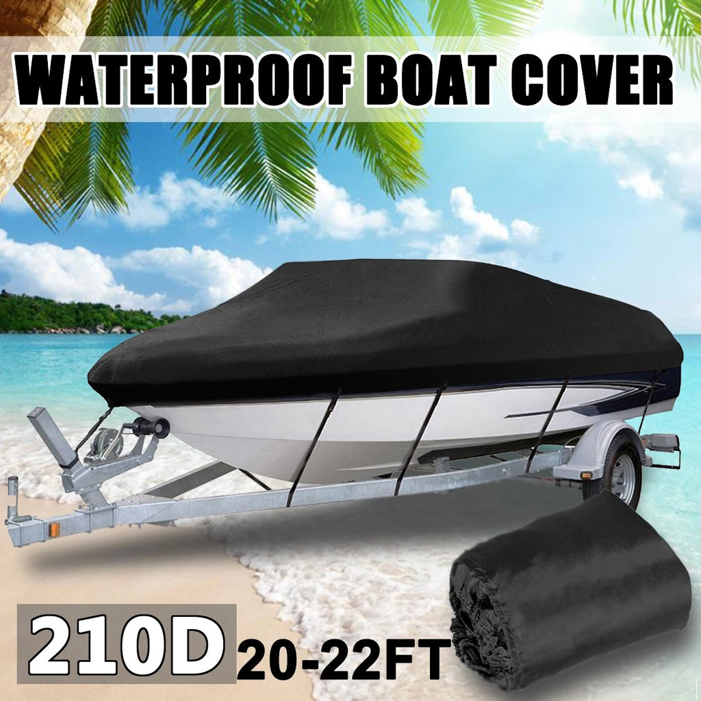 Heavy Duty Waterproof Boat Cover for V-Hull Fishing Ski (2020–2022)