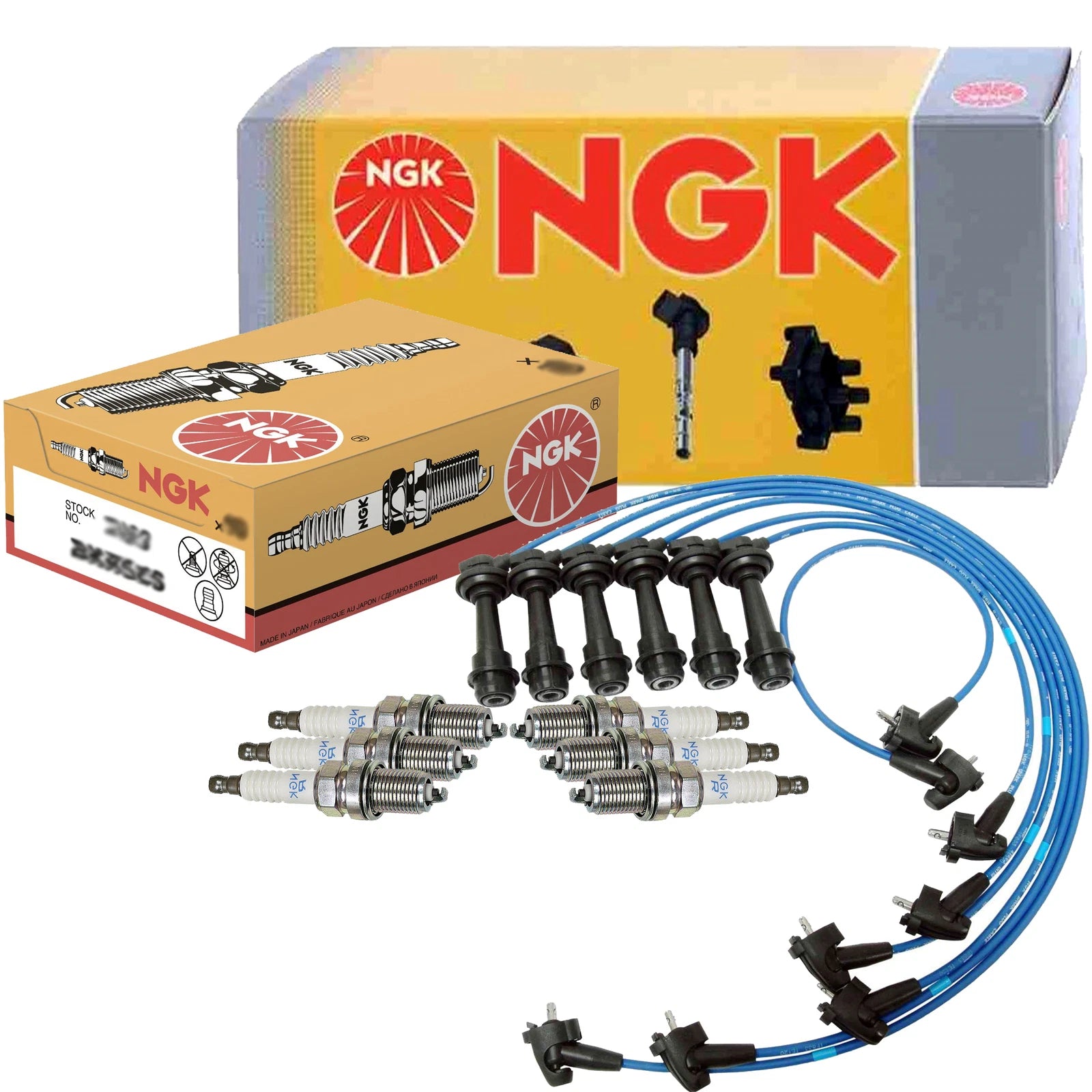 NGK Wire & 6 Spark Plugs Kit for Lexus GS300 SC300 (1993–2005)