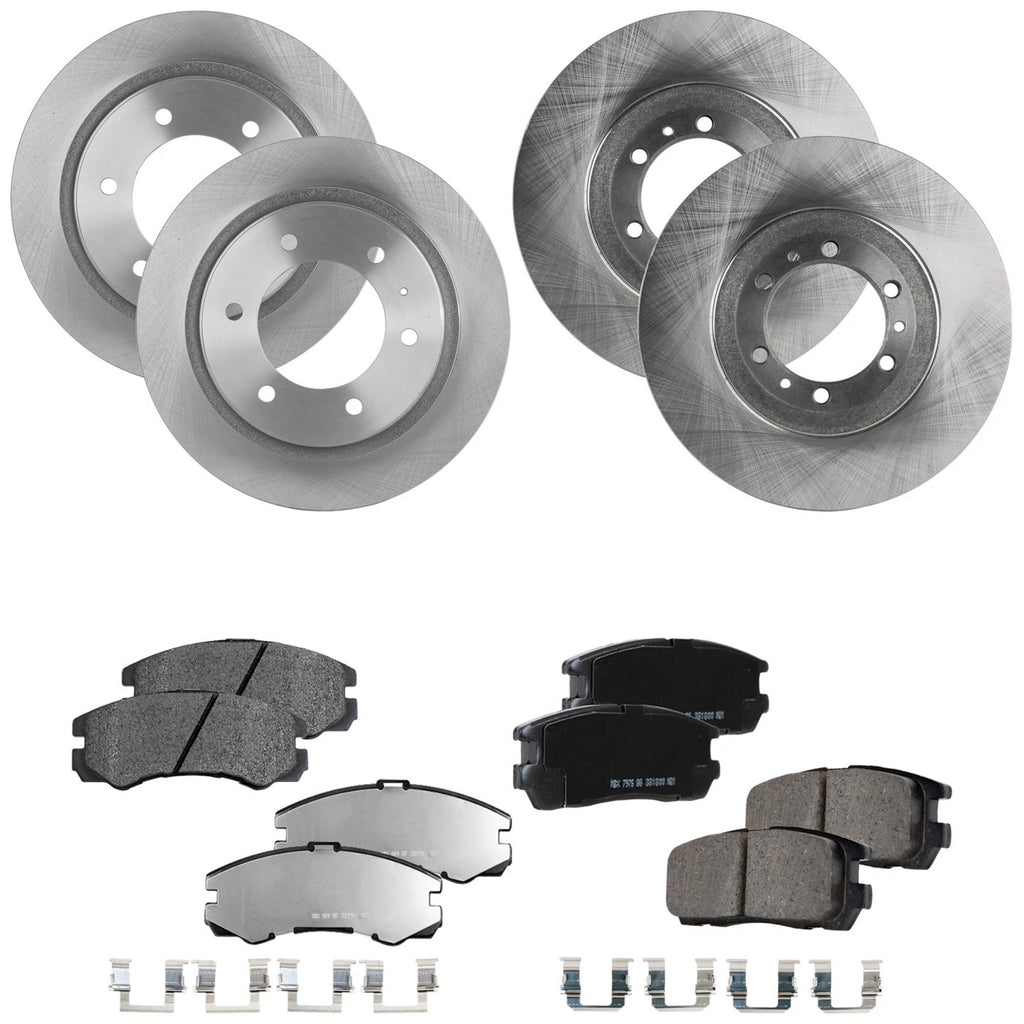 Brake Disc Rotors and Pads Kit for Isuzu Axiom Trooper Rodeo Sport