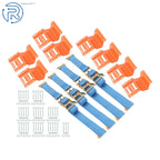 Set of 4 Blue Ratchet Straps for E-Track Trailer (8')