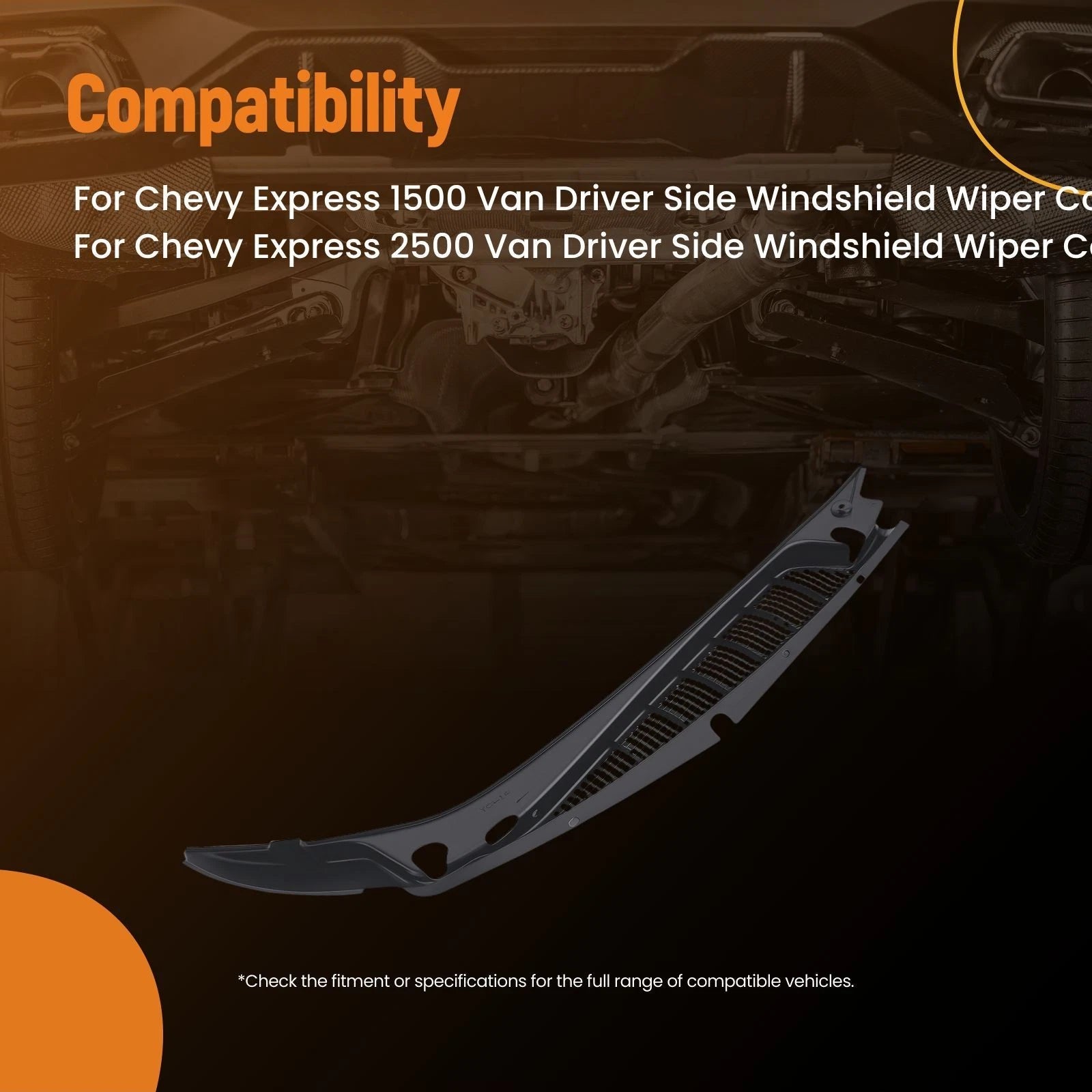 Windshield Wiper Cowl Vent for Chevy Express Savana (1996-2020)
