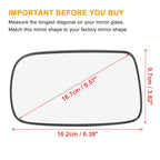 Left Side Heated Mirror Glass with Backing Plate 87909-02181 for Toyota Corolla 