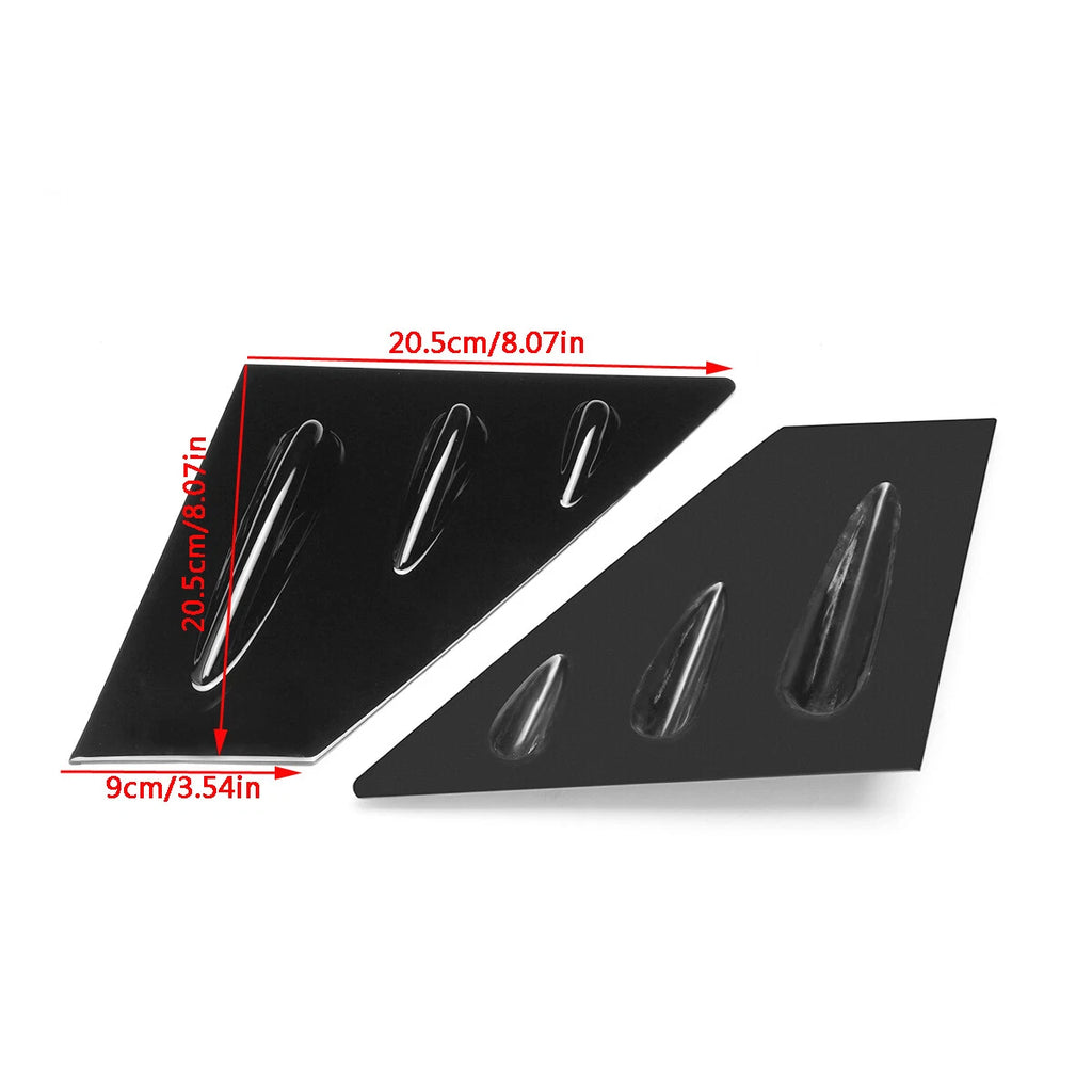 Pair Gloss Black Side Window Louver Vent Scoop Cover for Subaru WRX STI (2015–2018)