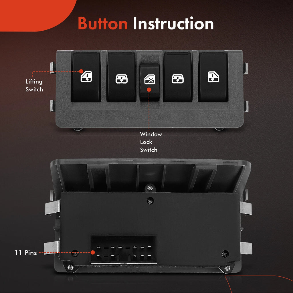 Front Left Power Window Switch for Chevrolet Sail (2010-2014)