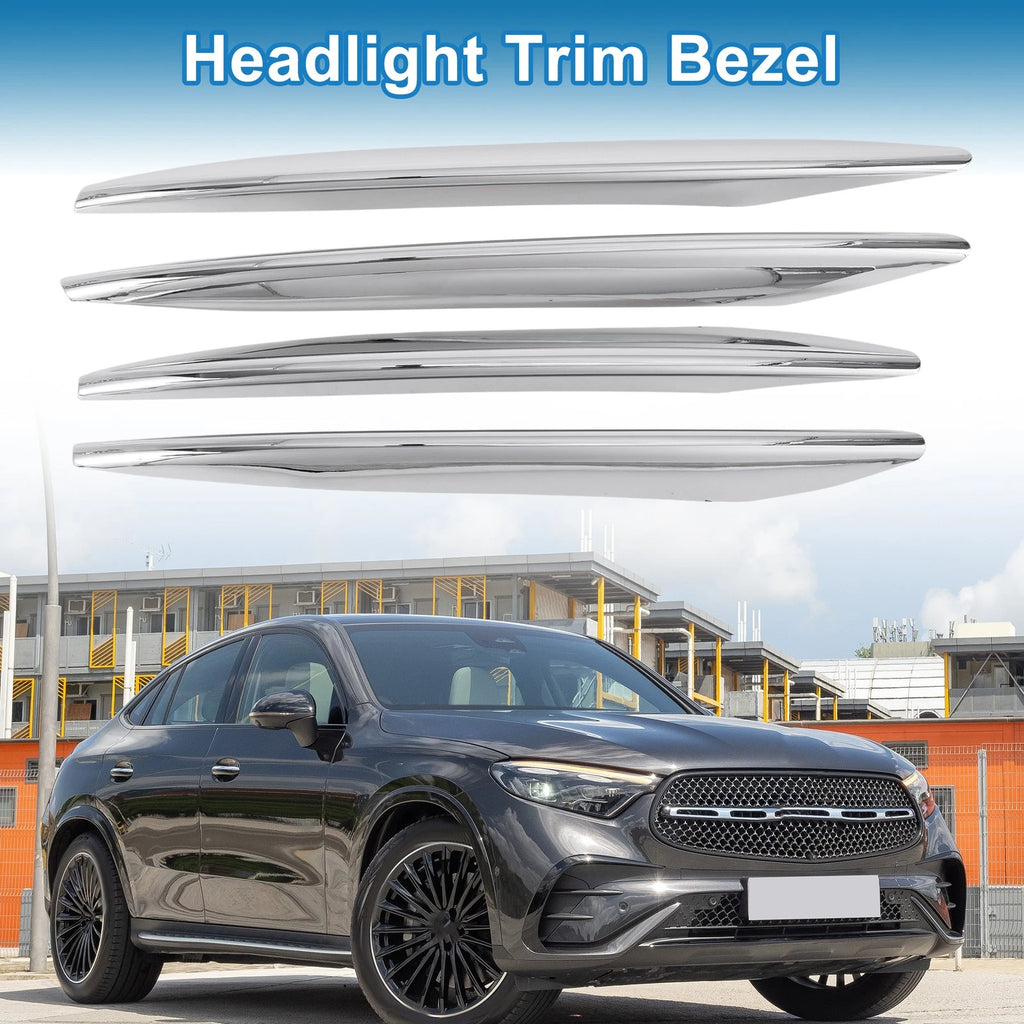 Set of 4 Headlight Trim Bezels for Mercedes-Benz GLC Class (2016–2023)