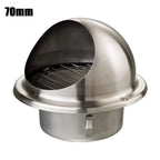 Stainless Steel 80mm Bull Nose Round External Louvre Vent for