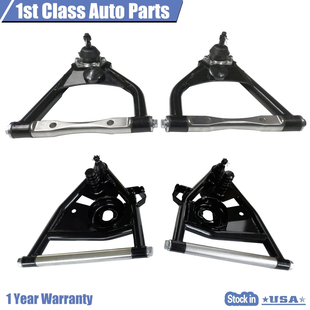 Set of 4 Front Upper Lower Control Arms for Chevy C10 (1963-1972)