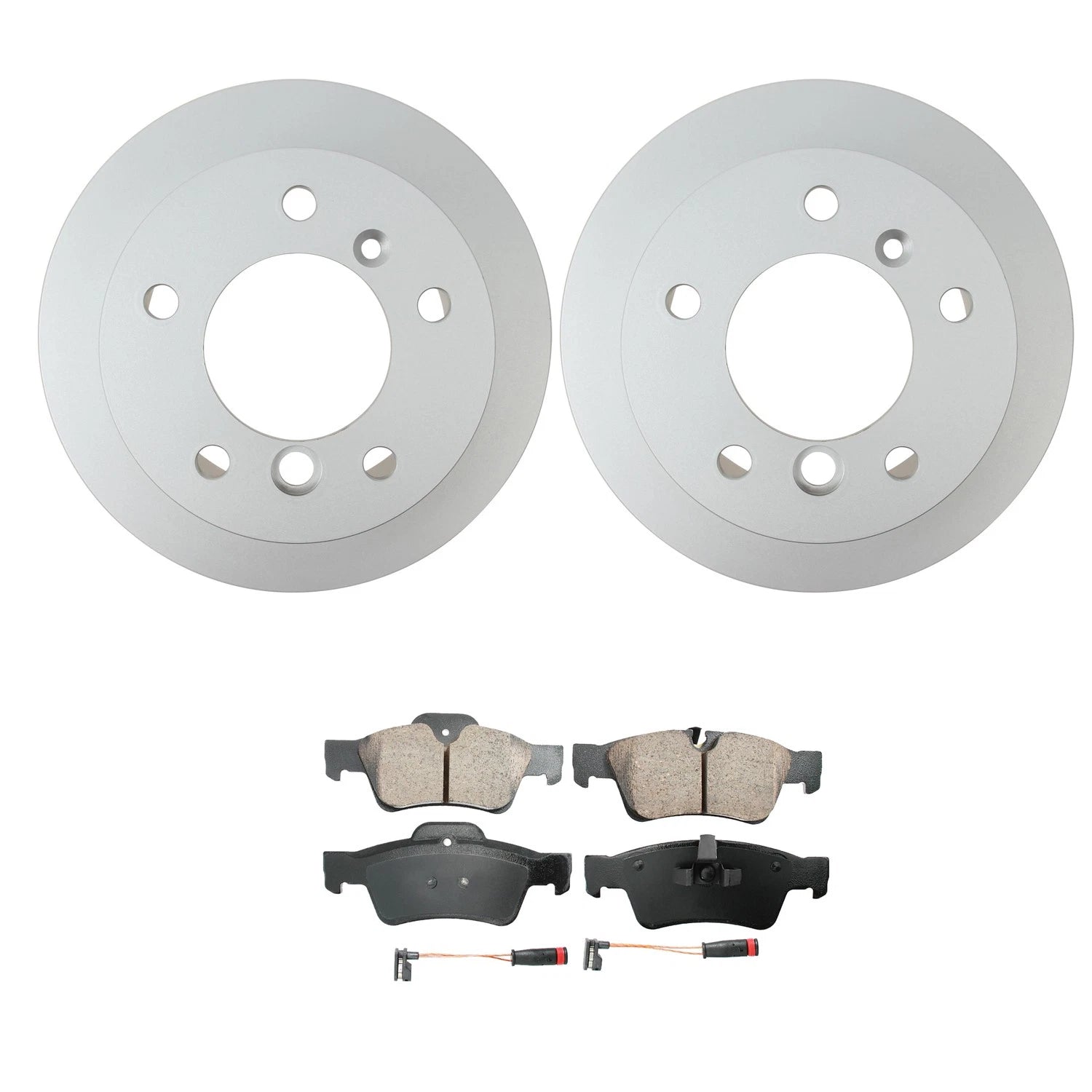 Hella Rear Rotors & Akebono EURO Ceramic Disc Brake Pads Kit for Mercedes G55 AMG (W463)