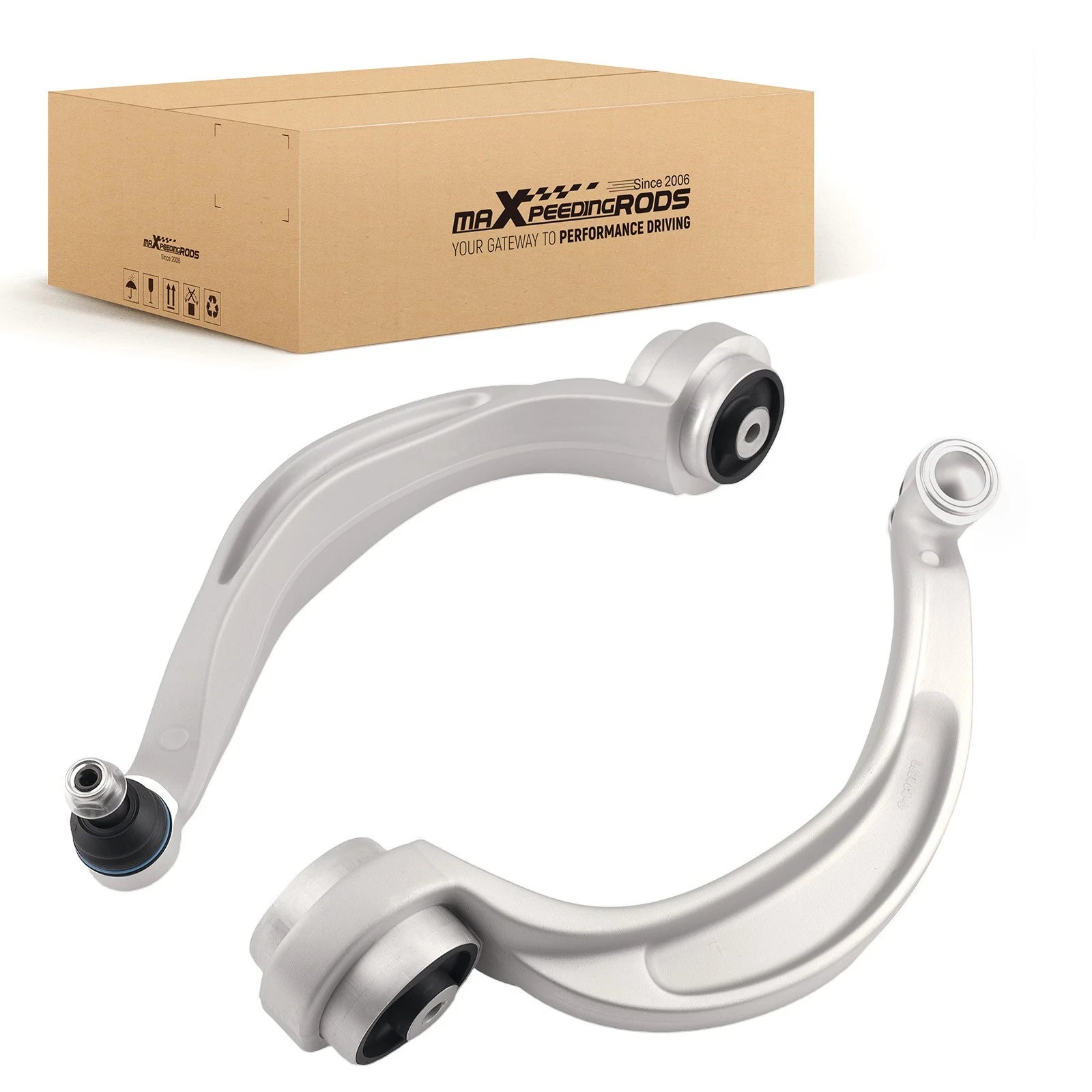 Set of 2 Front Rearward Lower Control Arms w/Ball Joints for Audi A4 (2010–2016)