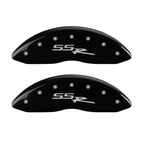 Front and Rear Black Caliper Covers for 2006 Chevy SSR by MGP
