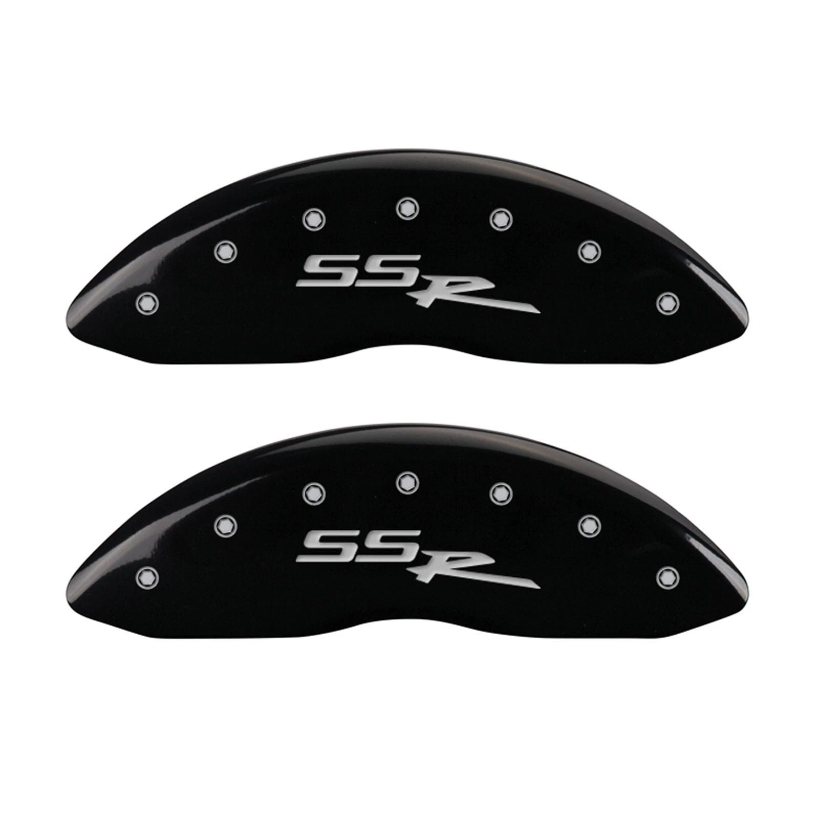 Front and Rear Black Caliper Covers for 2006 Chevy SSR by MGP