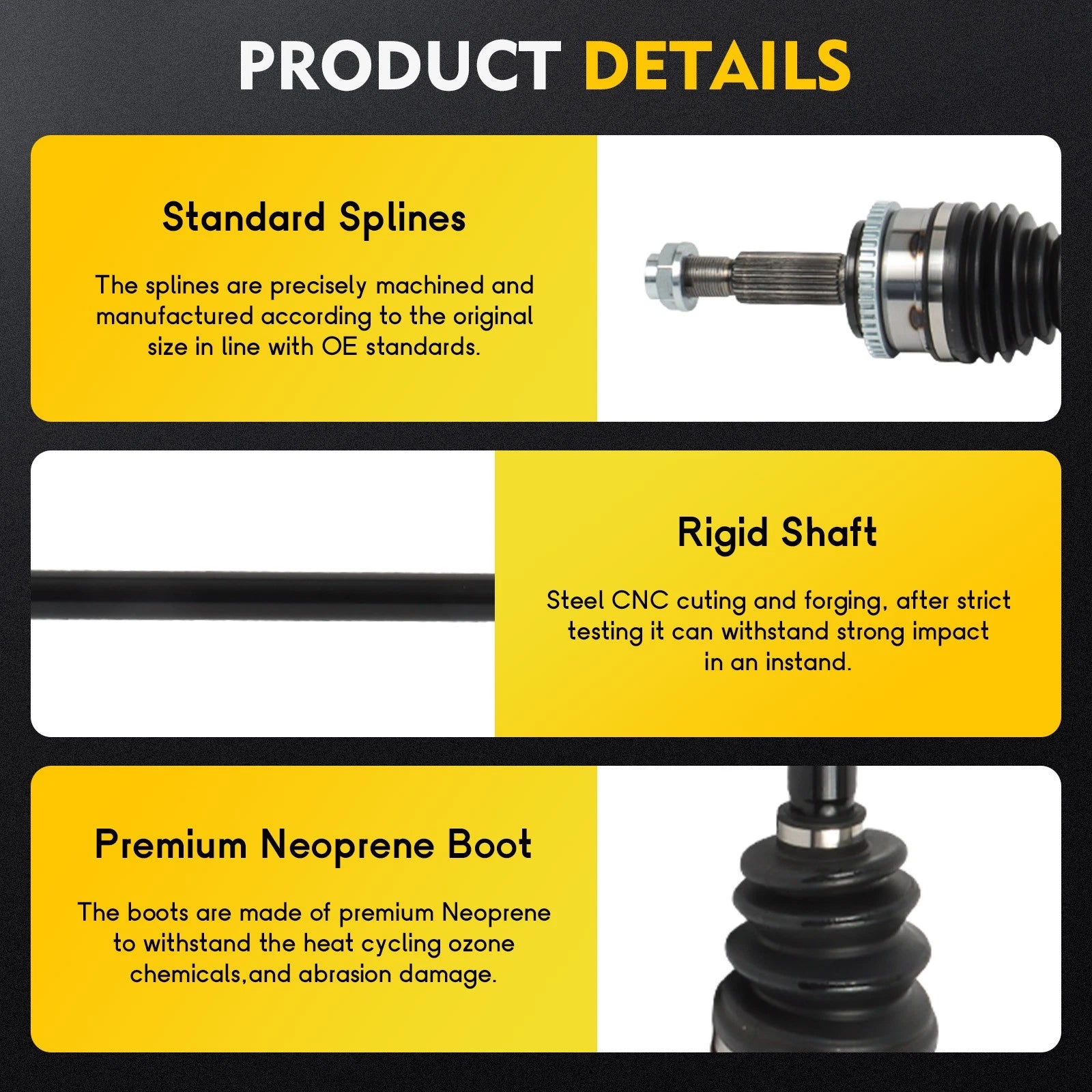 Front Right CV Axle Shaft Assembly for Hyundai Veloster (2012–2017)