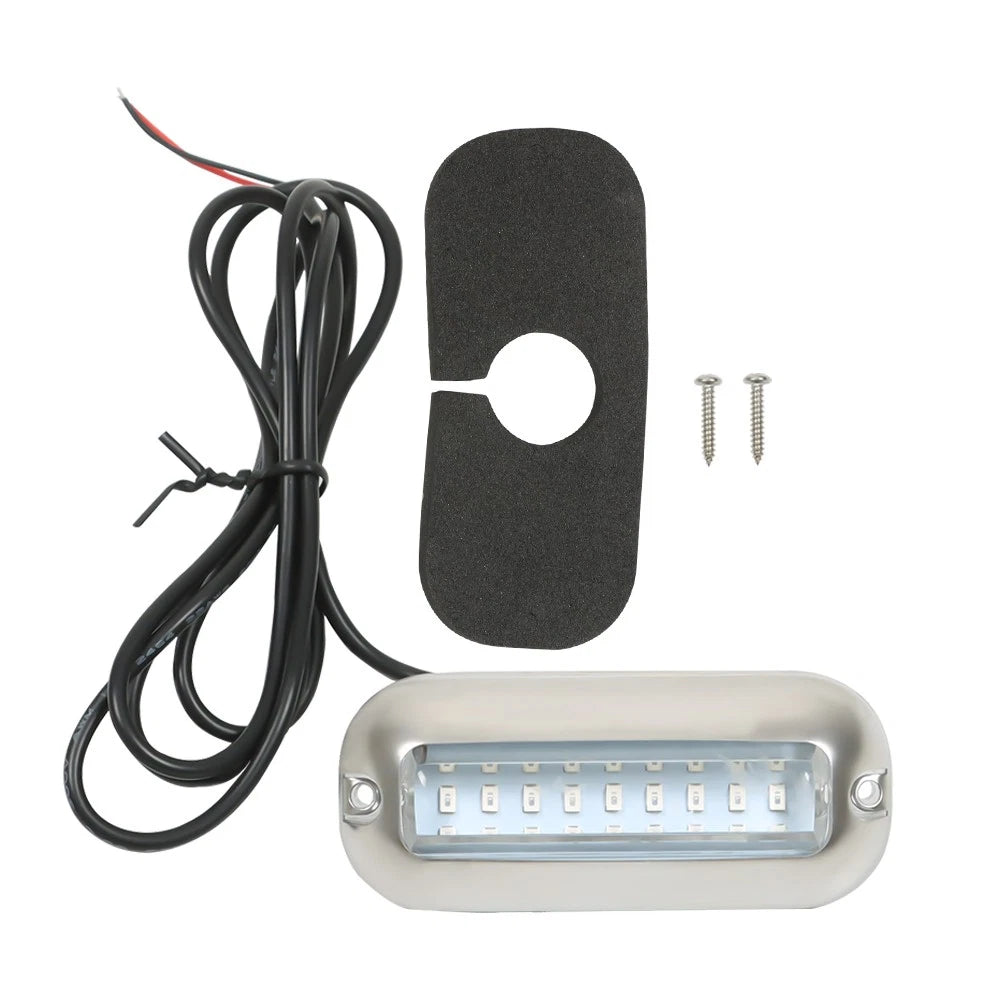 27 Blue LED Underwater Lights for Marine Boat Transom (Pontoon)