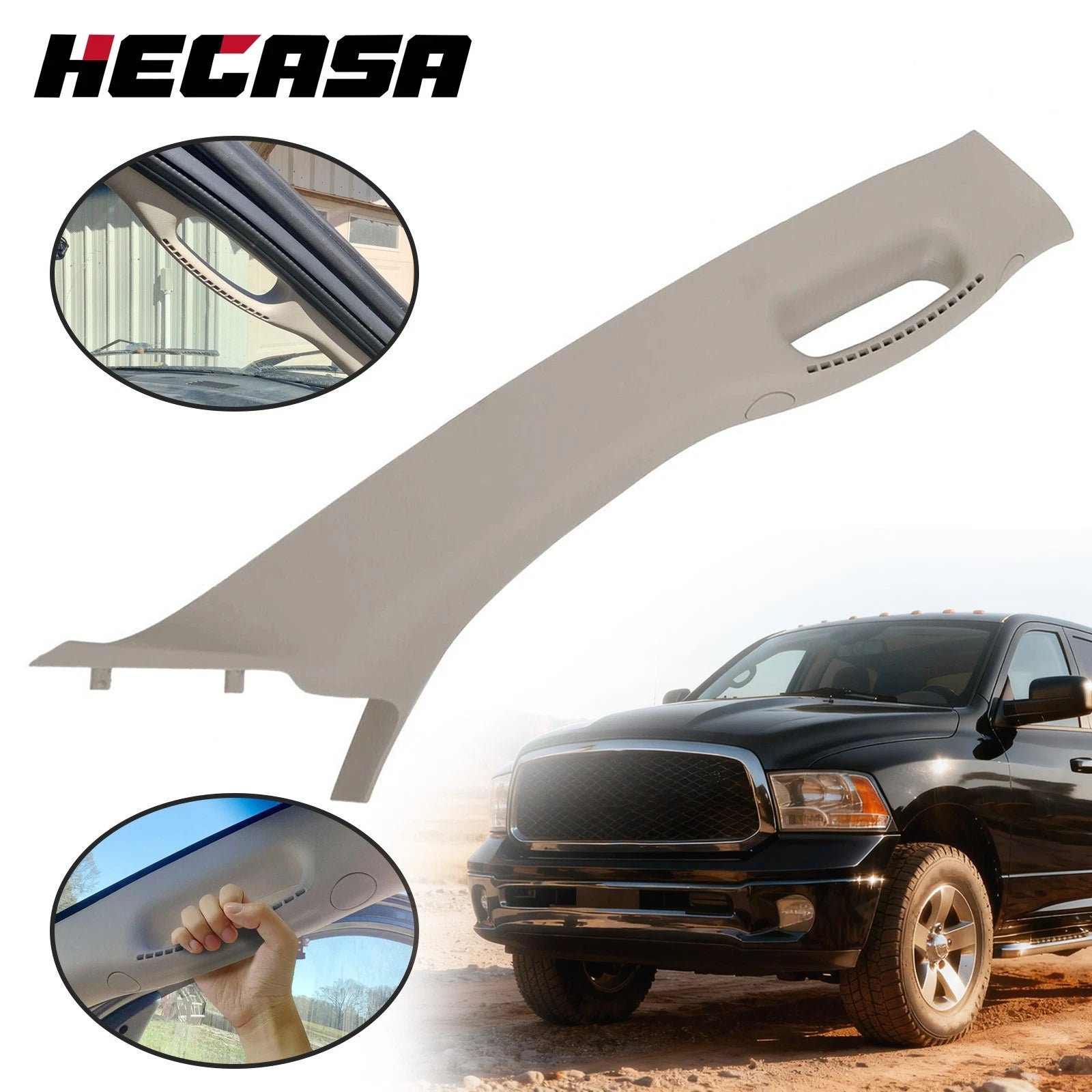 Beige Pull Grab Handle A Pillar Trim for Dodge Ram (2002–2010)