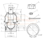 2X Lower Ball Joint for Mazda B2300 B2500 B3000 B4000 (1998–2010)