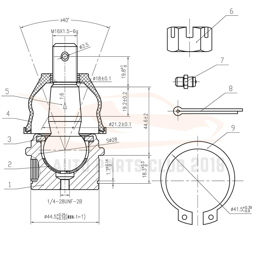 2X Lower Ball Joint for Mazda B2300 B2500 B3000 B4000 (1998–2010)