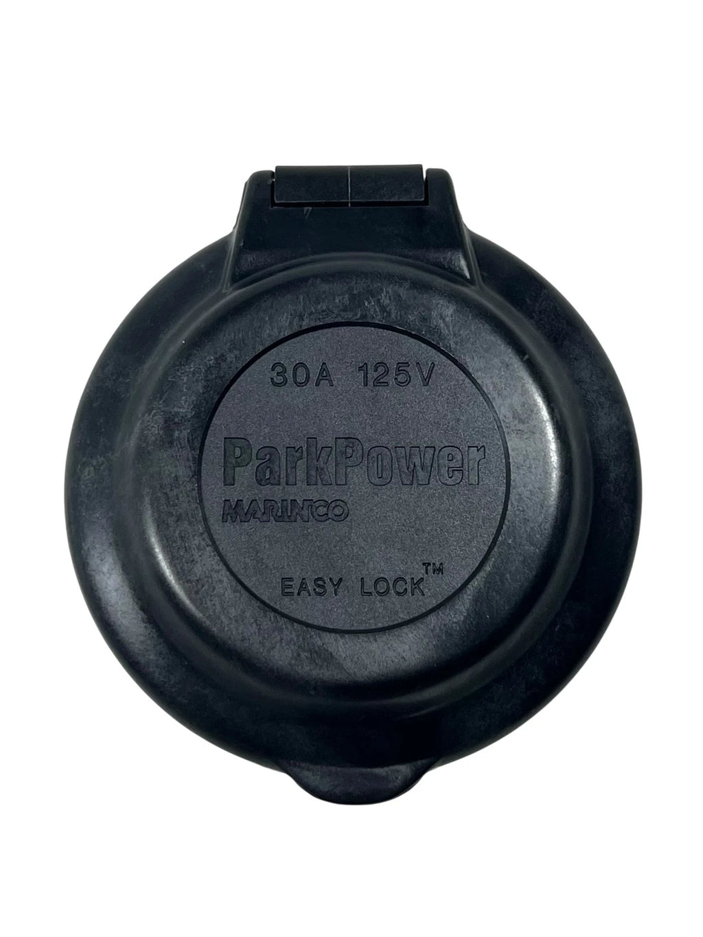 30A Power Inlet for Marinco (199136) with Contoured Black Cover & Bezel