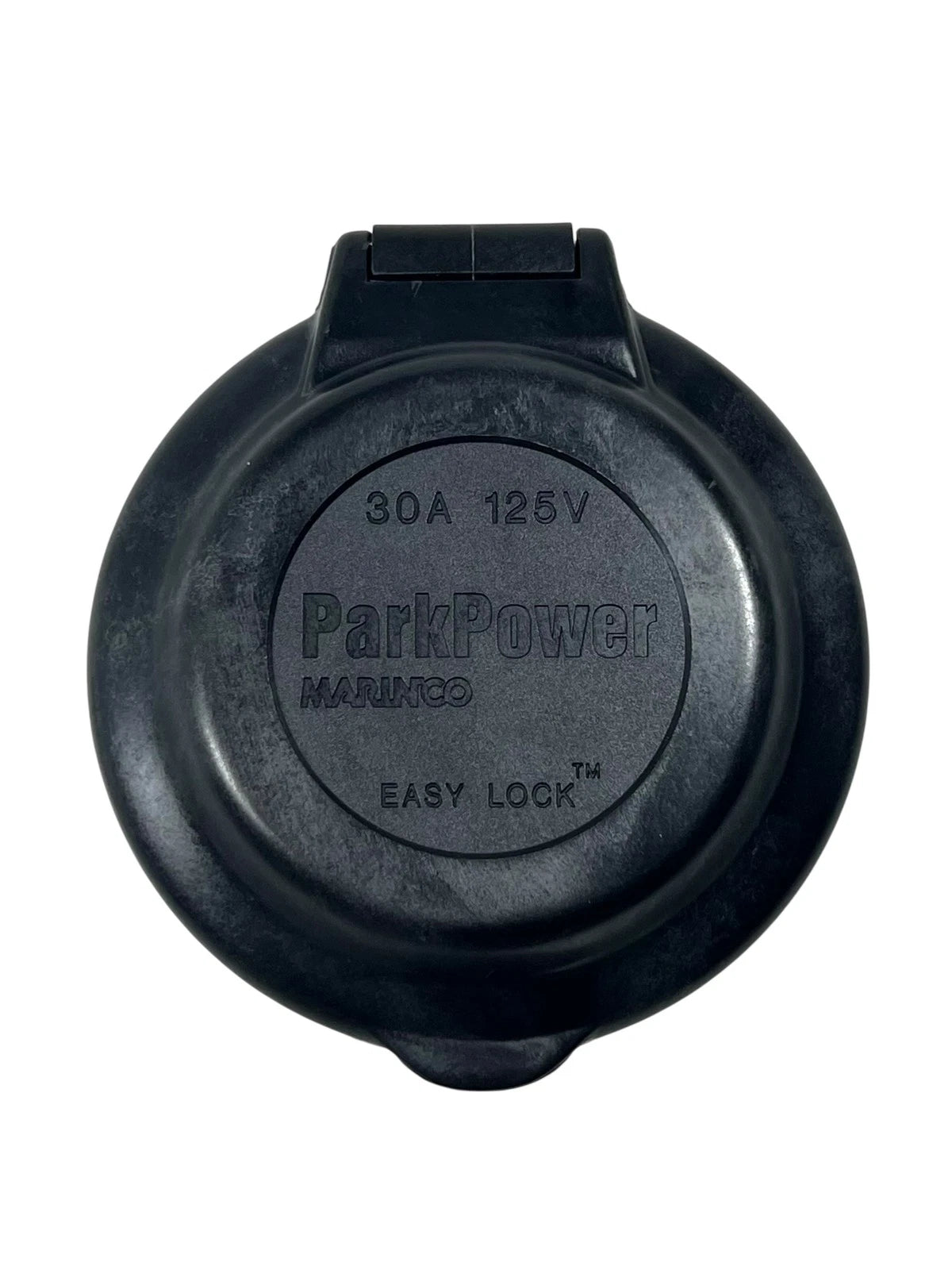 30A Power Inlet for Marinco (199136) with Contoured Black Cover & Bezel
