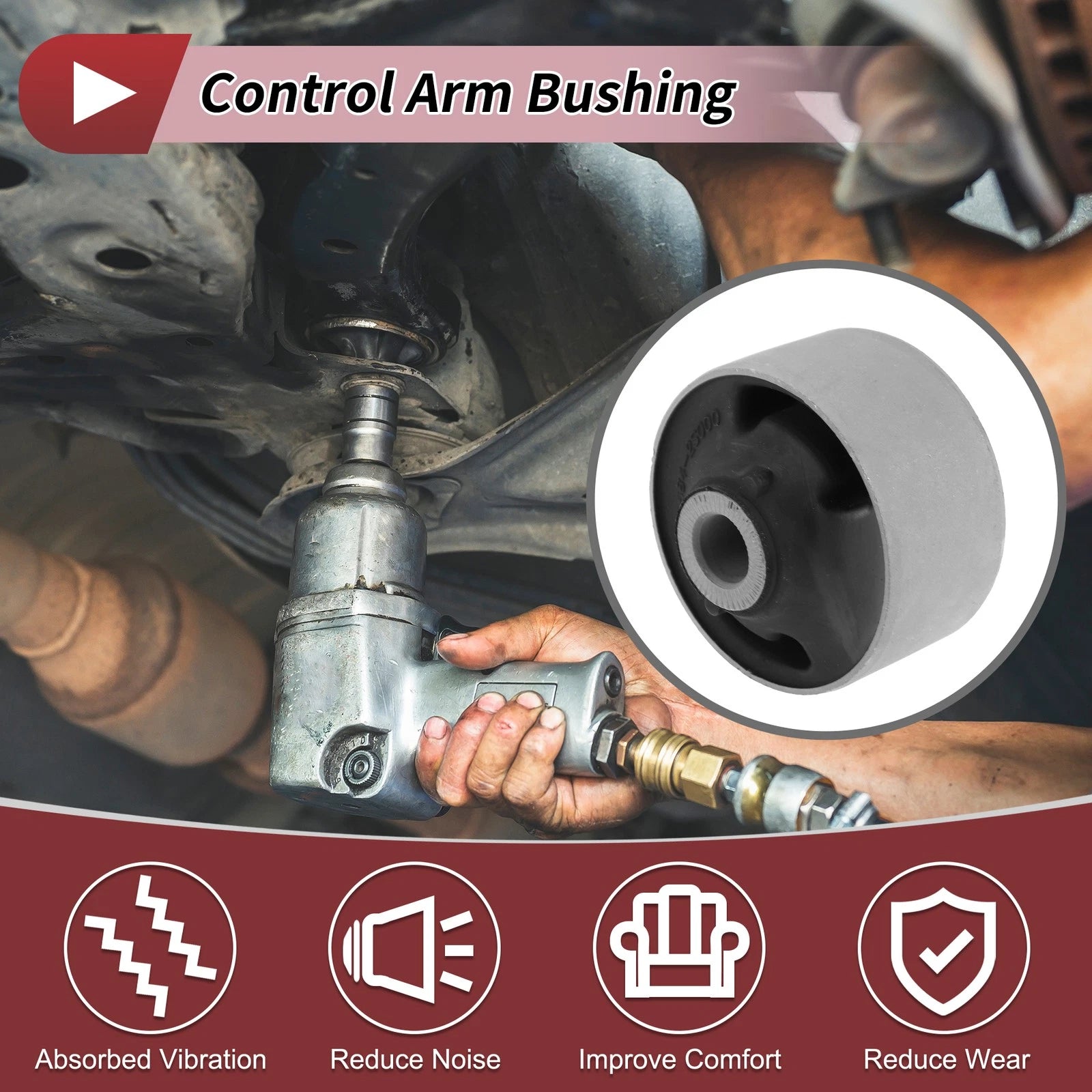 Front Lower Control Arm Bushing for Hyundai Santa Fe Tucson Sonata Azera (2001–2023)