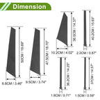 12 Pcs Door Pillar Window Trim for BMW 2-Series Carbon Fiber (2016-2019)