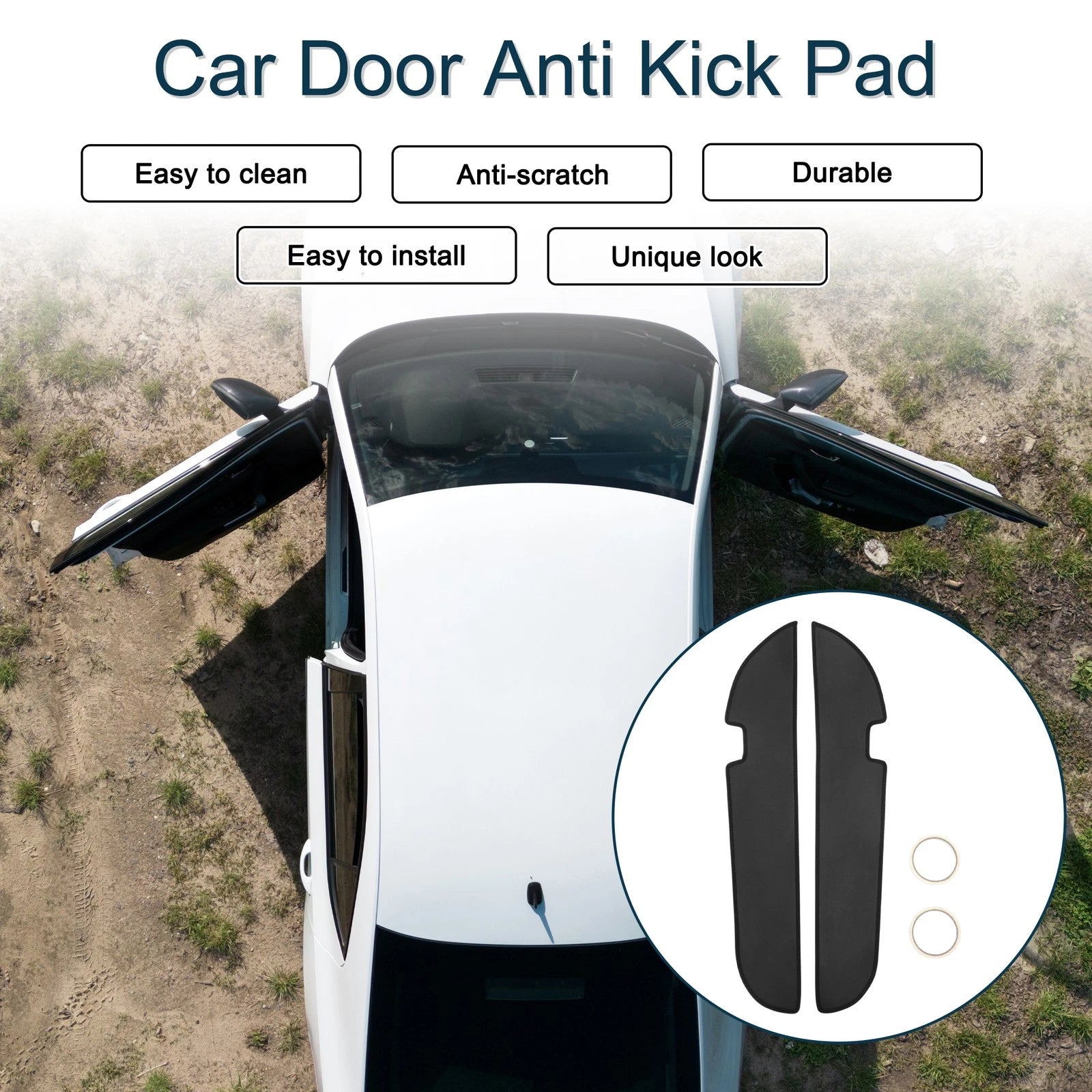 Set of 1 Car Door Anti Kick Pad Sticker Protector for Honda Odyssey (2015–2019)